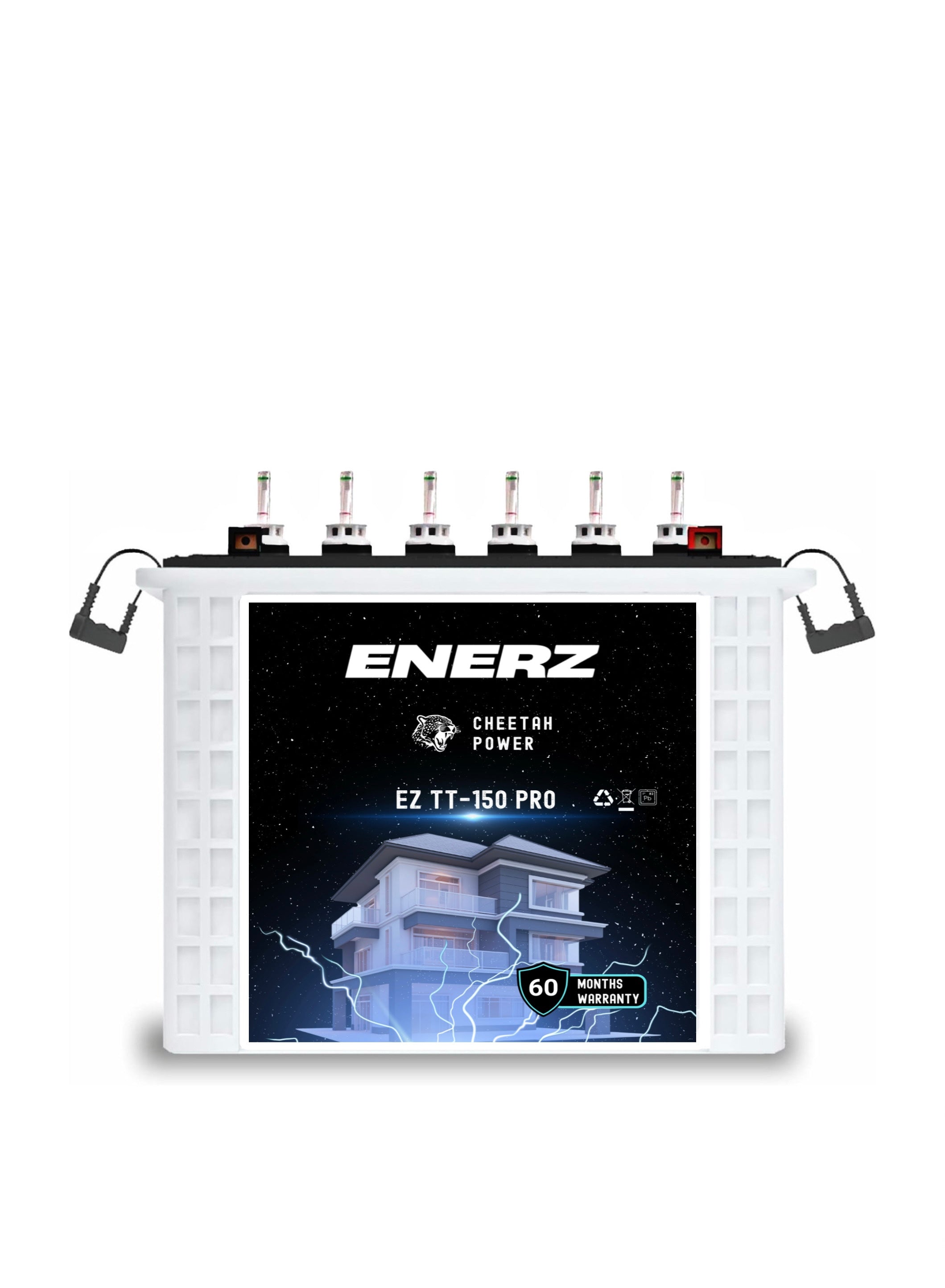ENERZ 150Ah 19+ Hours Backup EZ TT-150 PRO Tall Tubular Inverter Battery,12V, 5-Year Warranty, Heavy-Duty
