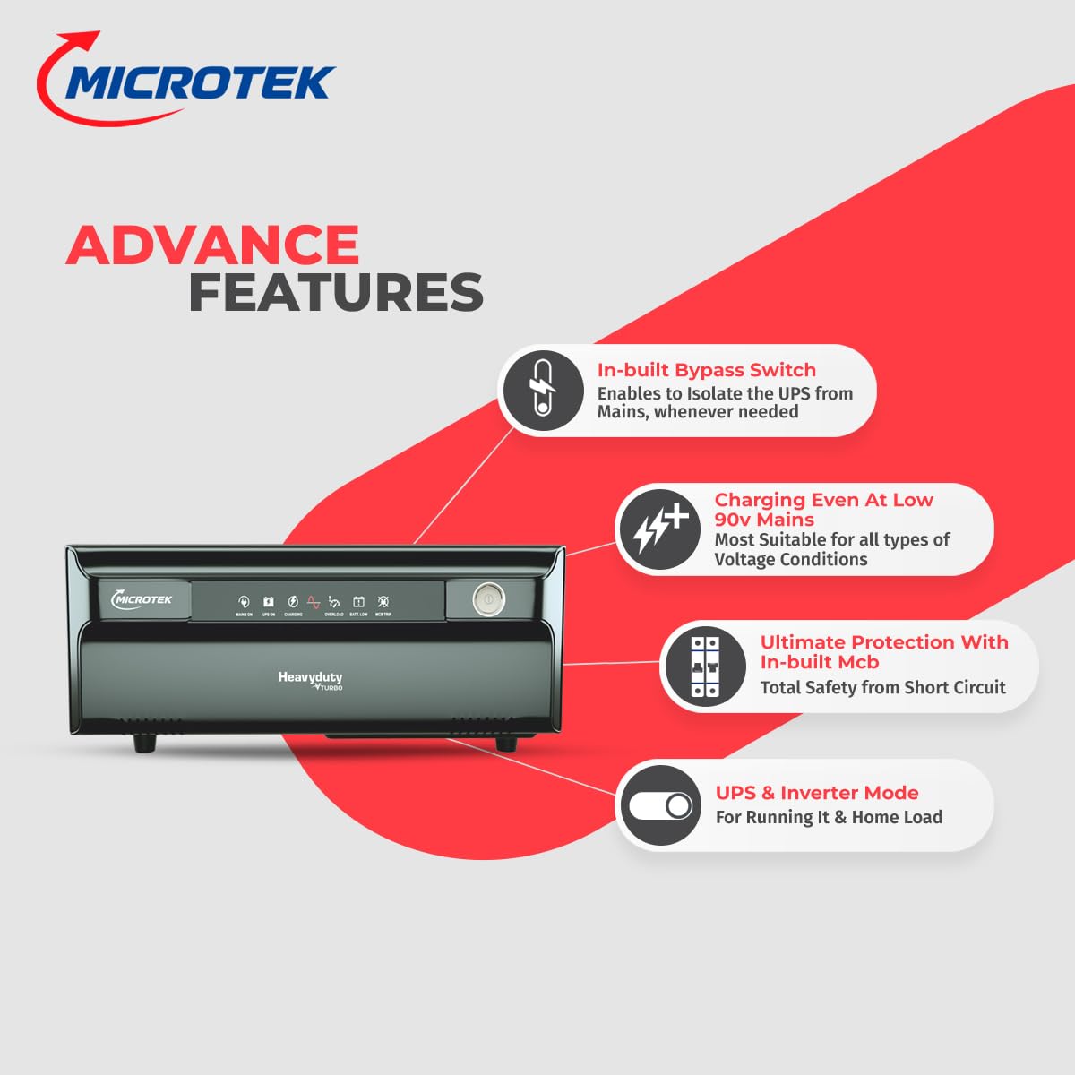 ENERZ 250 AH CP TT-3334 PRO Tall Tubular Battery, Life-Span 7-9 Years, Warranty 48 Months with Microtek Heavy Duty vTURBO NEW 1400 | 1150VA/925W UPS| 3 years warranty (12V) | Pure Sine Wave Inverter