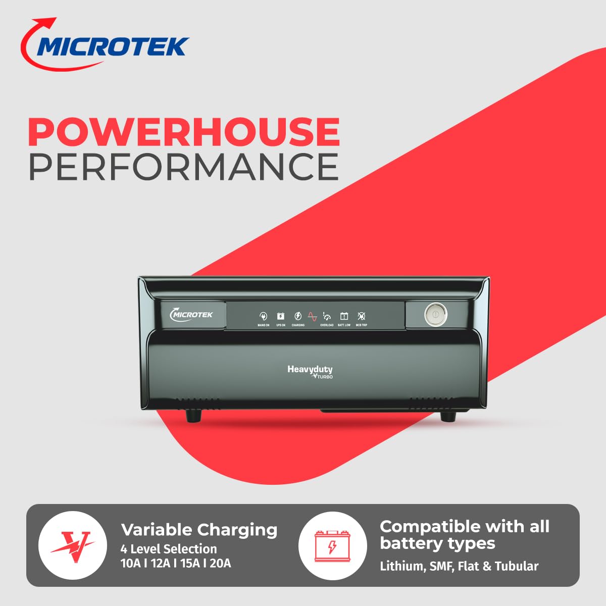 ENERZ 250 AH CP TT-3334 PRO Tall Tubular Battery, Life-Span 7-9 Years, Warranty 48 Months with Microtek Heavy Duty vTURBO NEW 1400 | 1150VA/925W UPS| 3 years warranty (12V) | Pure Sine Wave Inverter