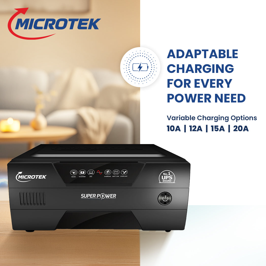ENERZ 200 AH | CP TT-2035 PRO | 12V 5-Years Warranty, Life-Span 7-9 Years  Tall Tubular battery with Microtek 900 12V | Pure Sine Wave 800VA | 3-Year Warranty Inverter, Reliable Power for Home & Office